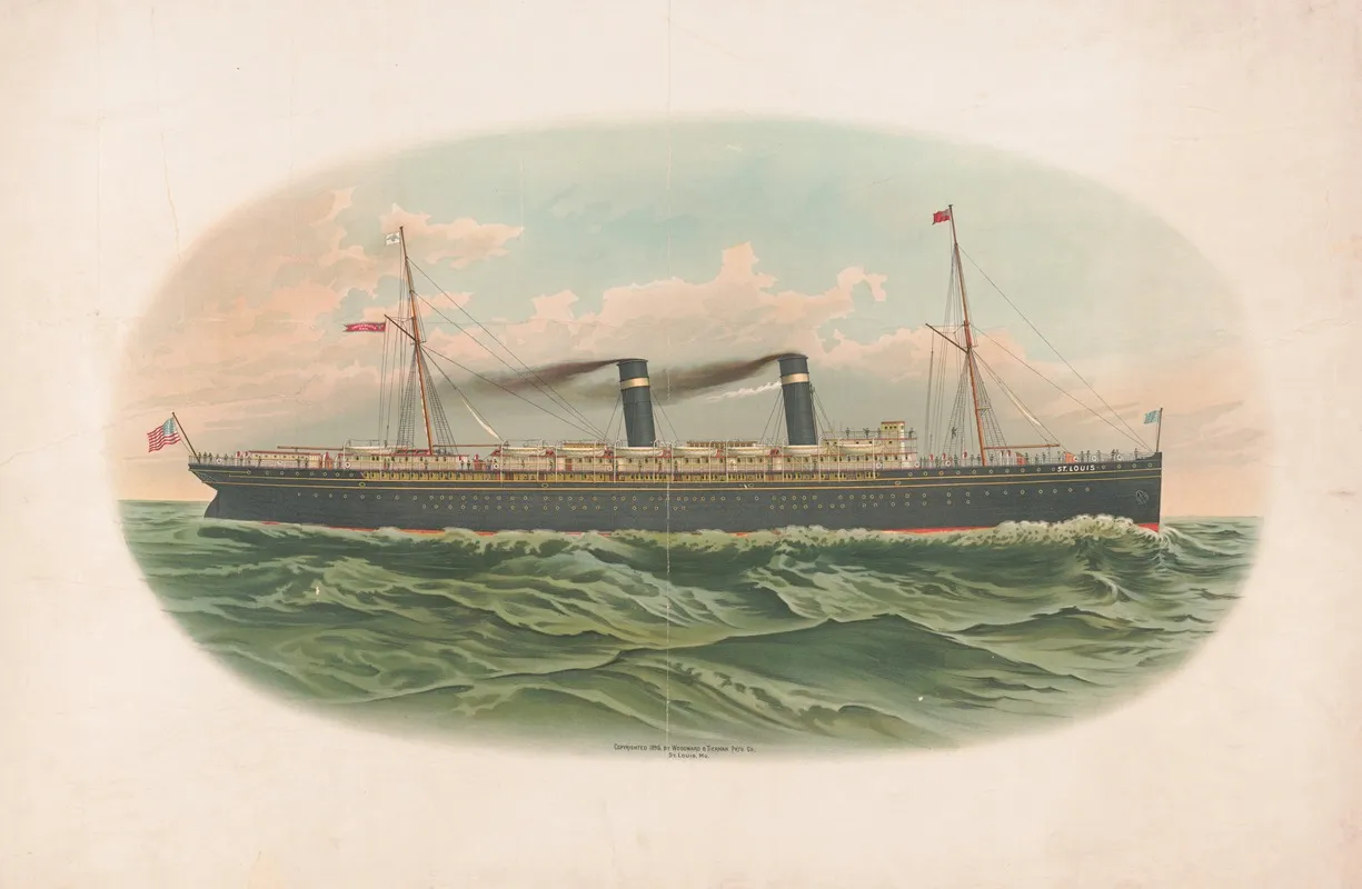 St Louis Mail Ship At Sea