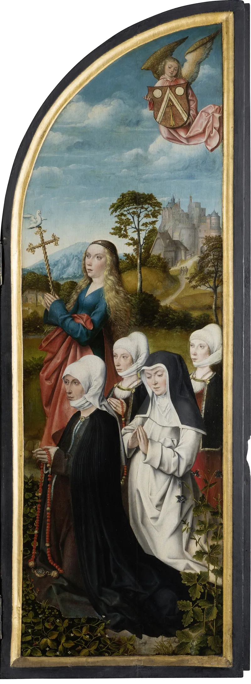 St Margret With Donors Wall Art by Master of Frankfurt - High-Resolution Digital Print