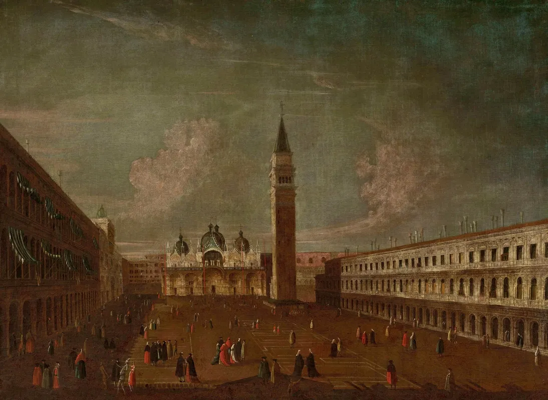 St Marks Square In Venice 2 Wall Art by Pietro Bellotti di Canaleti - High-Resolution Digital Print