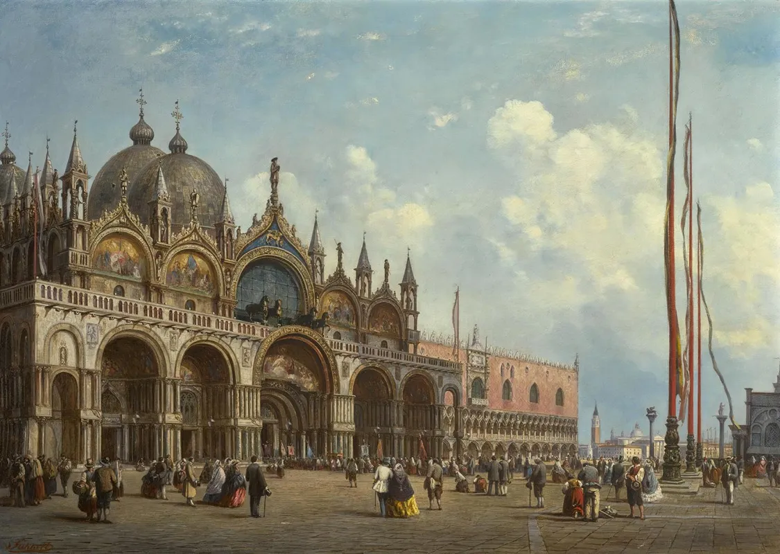 St Marks Square Venice 2 Wall Art by Adolf Sukkert - High-Resolution Digital Print