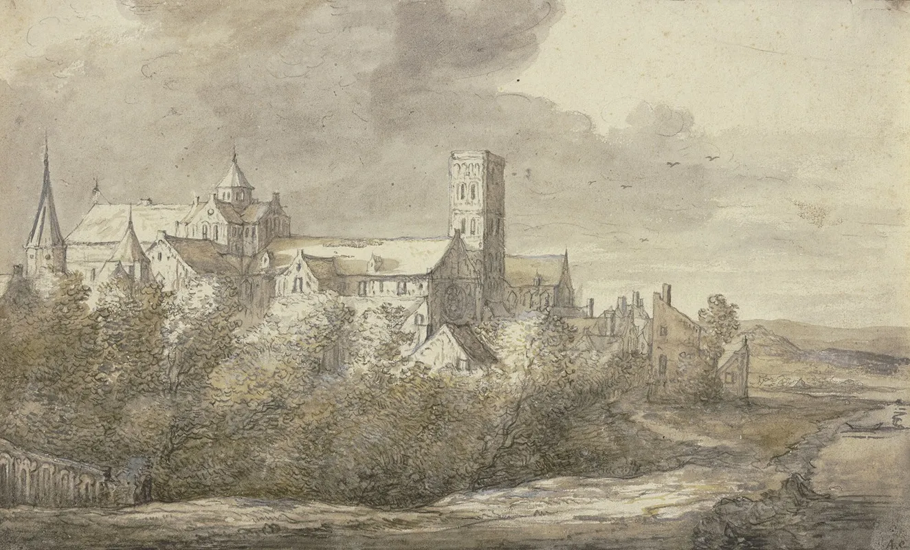 St Marys Church In Utrecht Wall Art by Aelbert Cuyp - High-Resolution Digital Print
