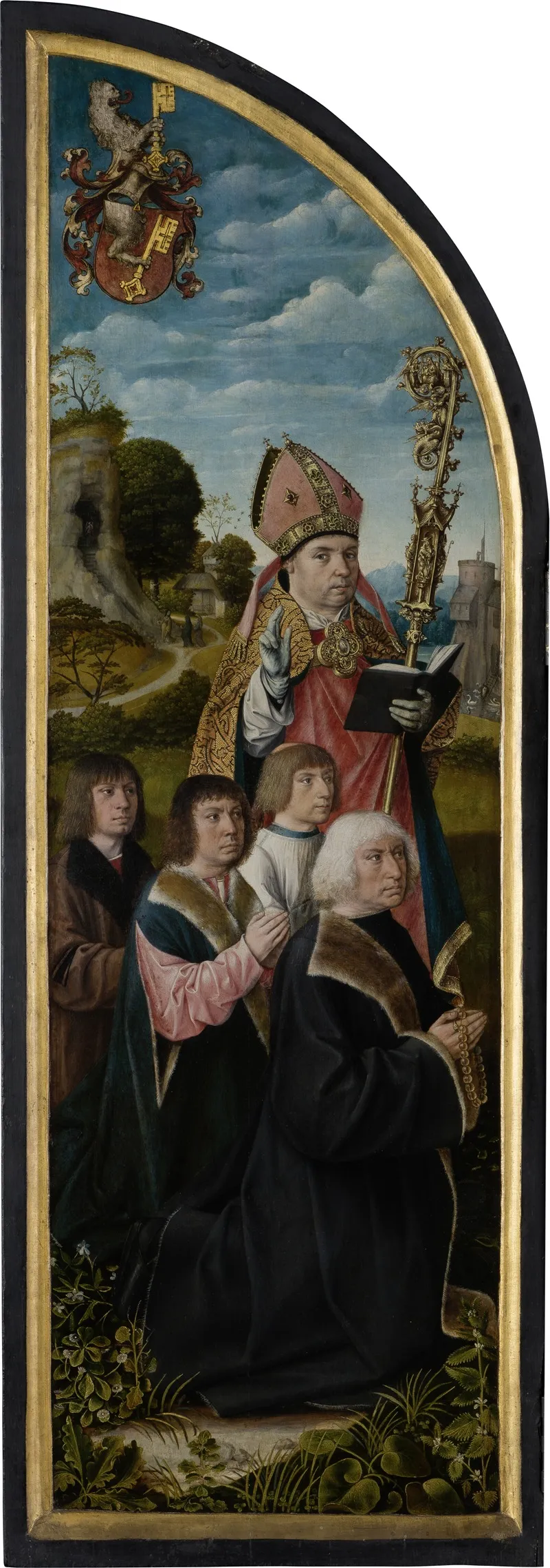 St Nicholas With Donors Wall Art by Master of Frankfurt - High-Resolution Digital Print