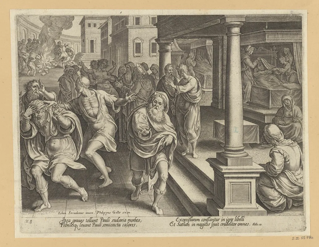 St Paul And The Exorcists At Ephese Wall Art by Stradanus - High-Resolution Digital Print