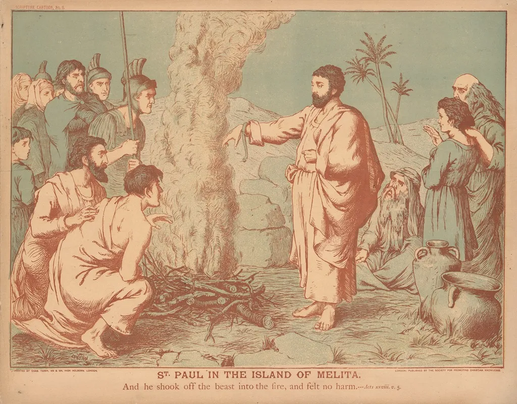St Paul In The Island Of Melita Wall Art by W. Gunston - High-Resolution Digital Print