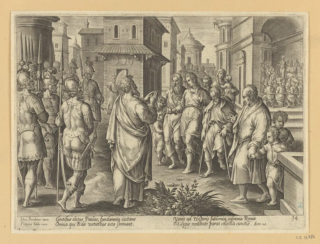 St Paul Preaching In Rome Wall Art by Stradanus - High-Resolution Digital Print