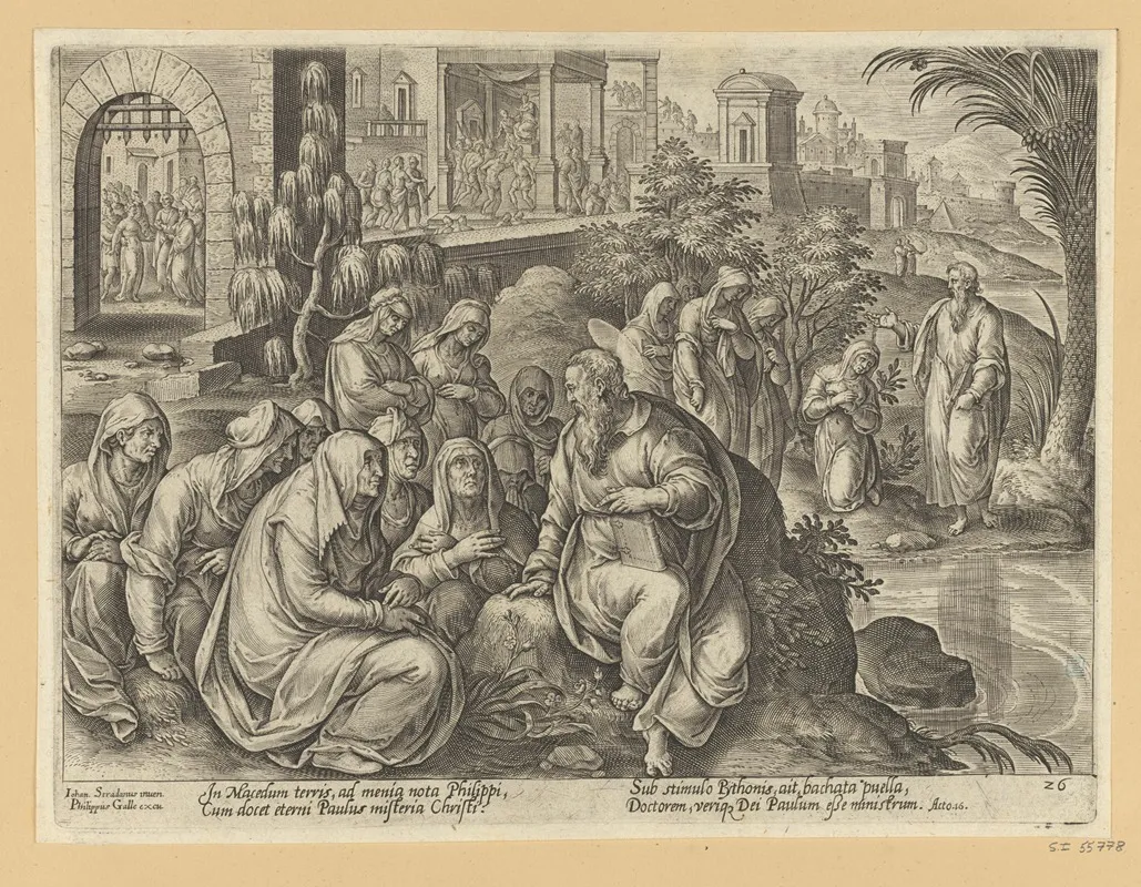 St Paul Speaking To The Women Of Philippi Wall Art by Stradanus - High-Resolution Digital Print