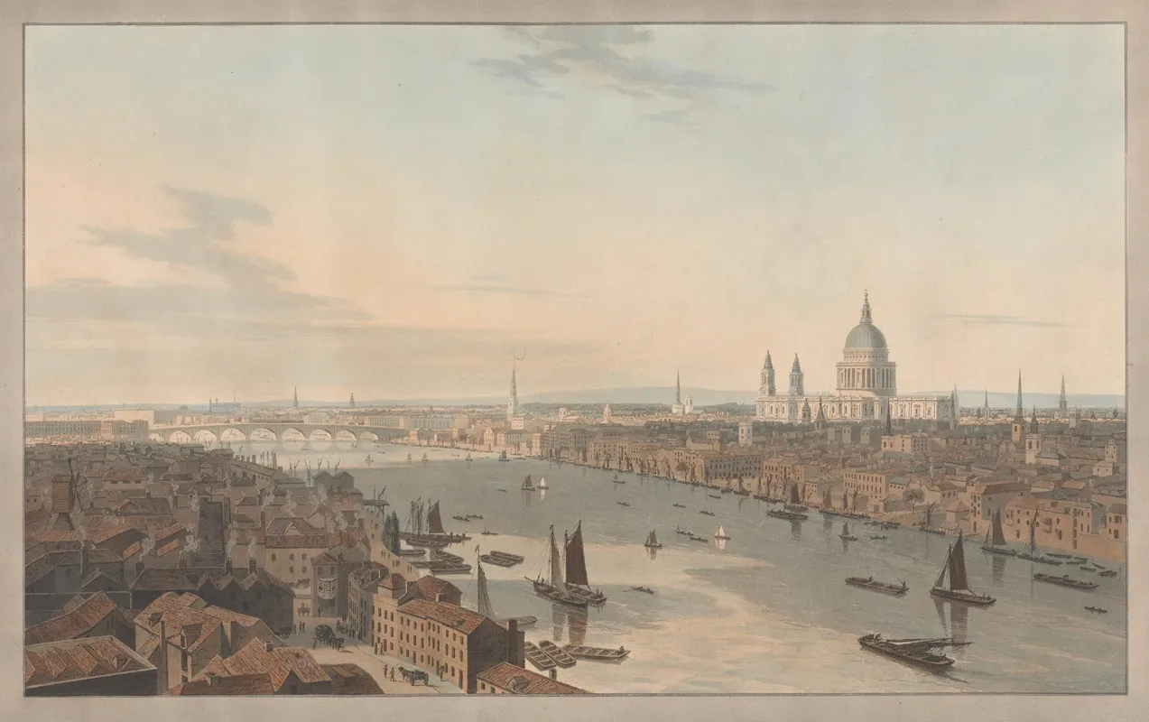 St Pauls And Blackfriars Bridge From Southwark