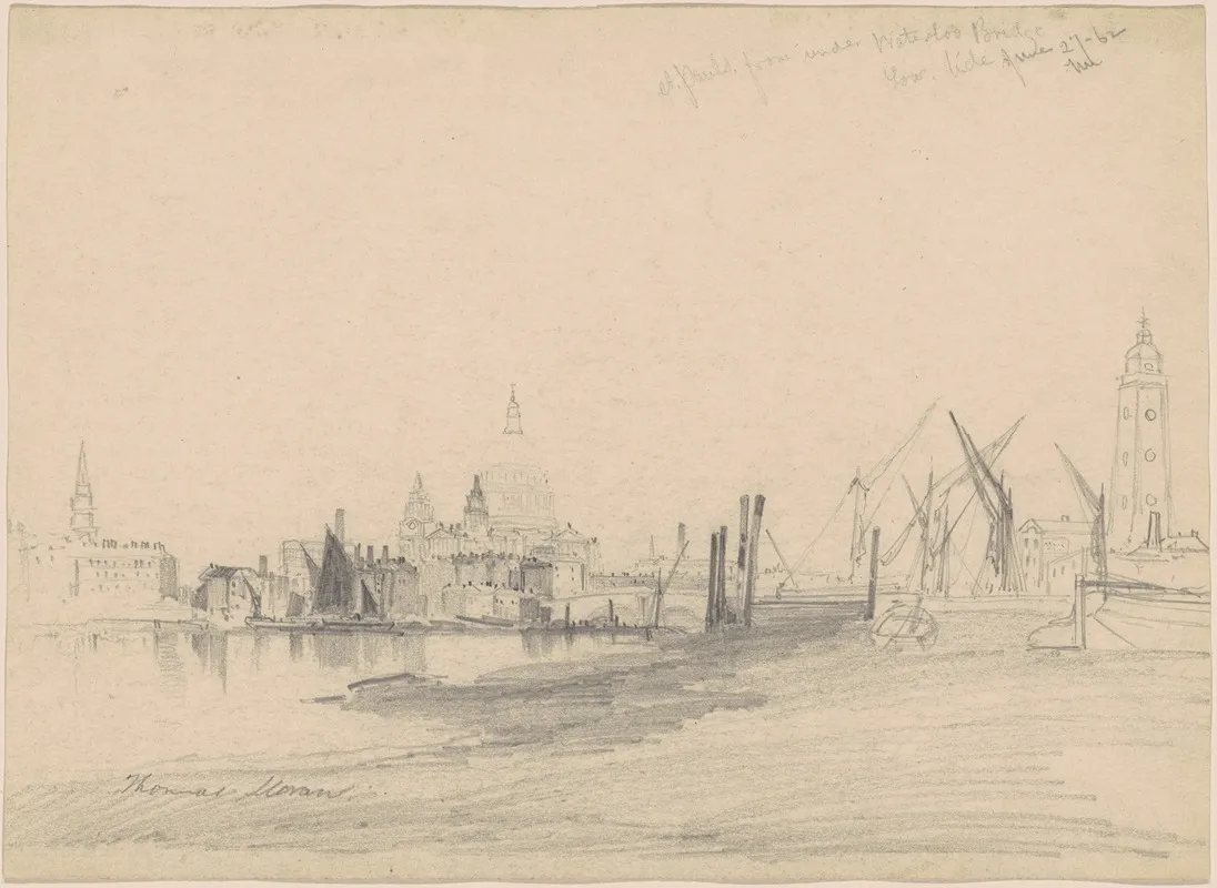 St Pauls From Under Waterloo Bridge Low Tide