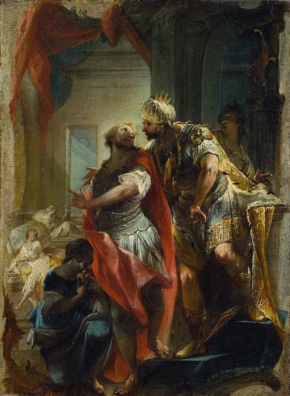 St Sampson With Emperor Justinian Wall Art by Johann Wolfgang Baumgartner - High-Resolution Digital Print