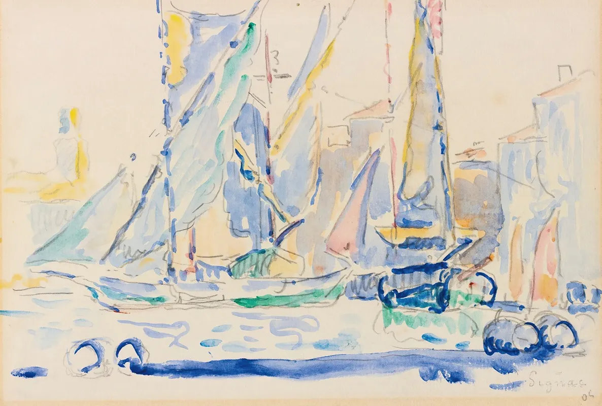 St Tropez Tartanes Au Port