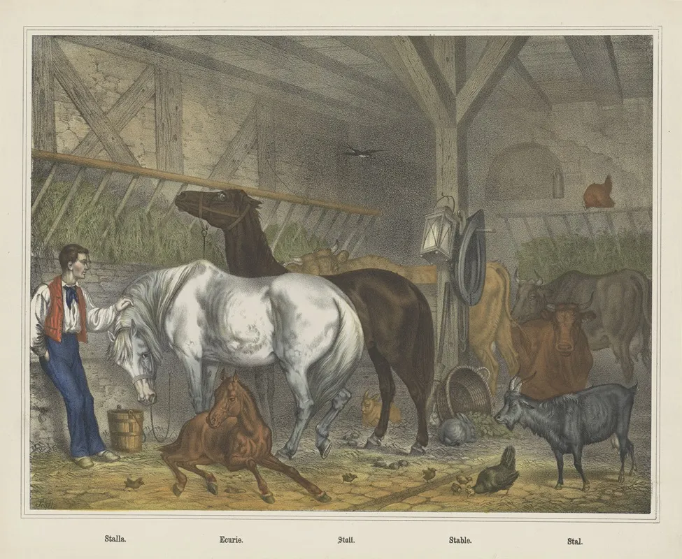 Stable 4 Wall Art by Joseph Scholz - High-Resolution Digital Print