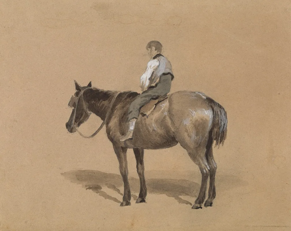 Stable Boy On A Pony Wall Art by Arthur James Stark - High-Resolution Digital Print