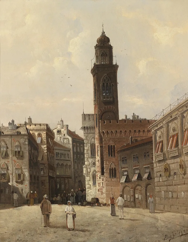 Stadtansicht 3 Wall Art by August Von Siegen - High-Resolution Digital Print