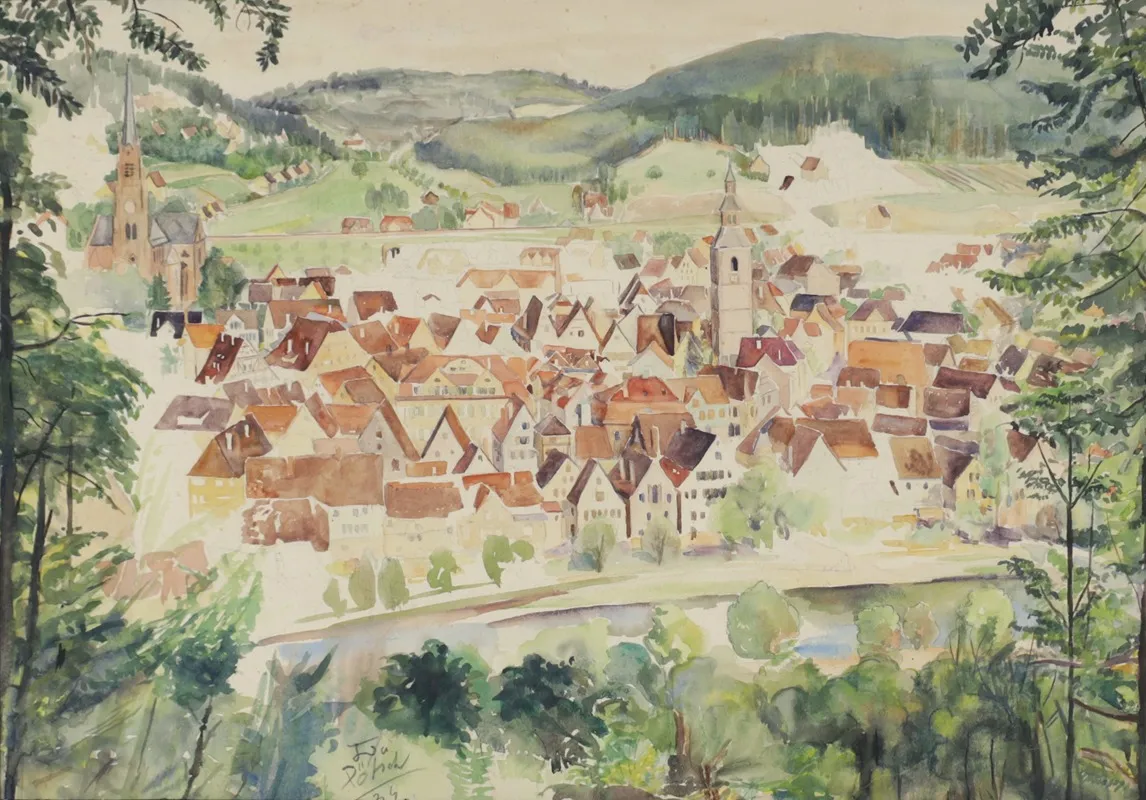 Stadtansicht 4 Wall Art by Igo Pötsch - High-Resolution Digital Print