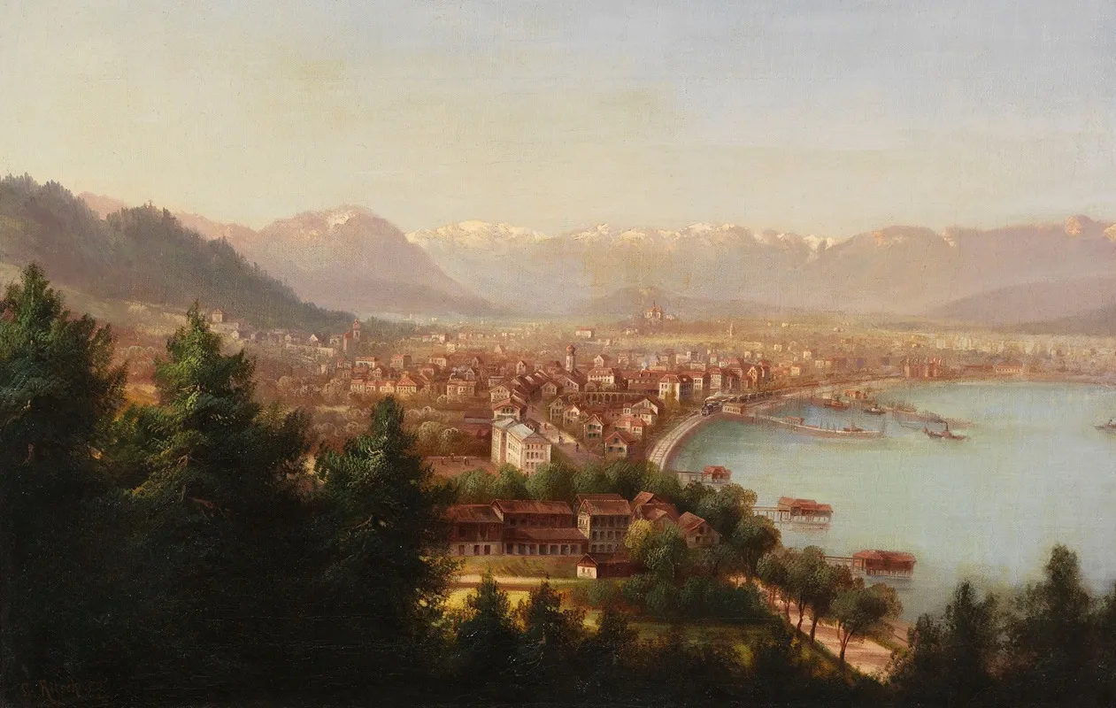 Stadtansicht Von Bregenz