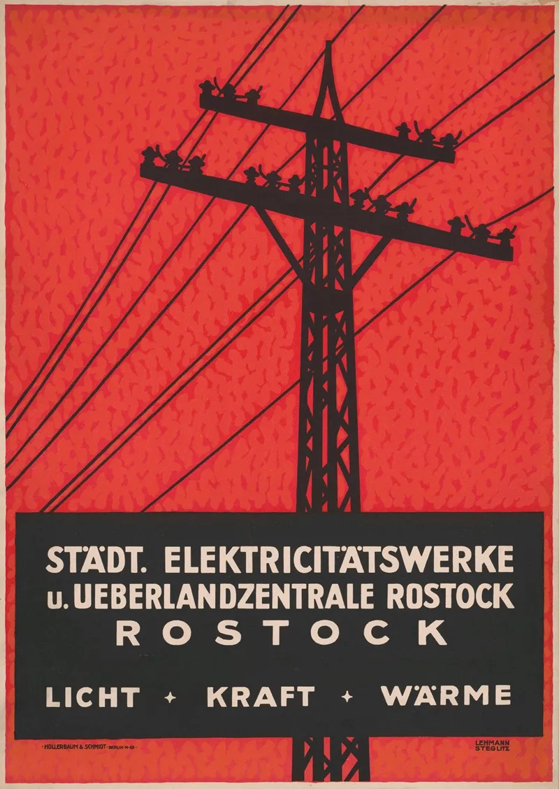 Stadtische Elektricitatswerke Rostock Wall Art by Martin Lehmann-Steglitz - High-Resolution Digital Print