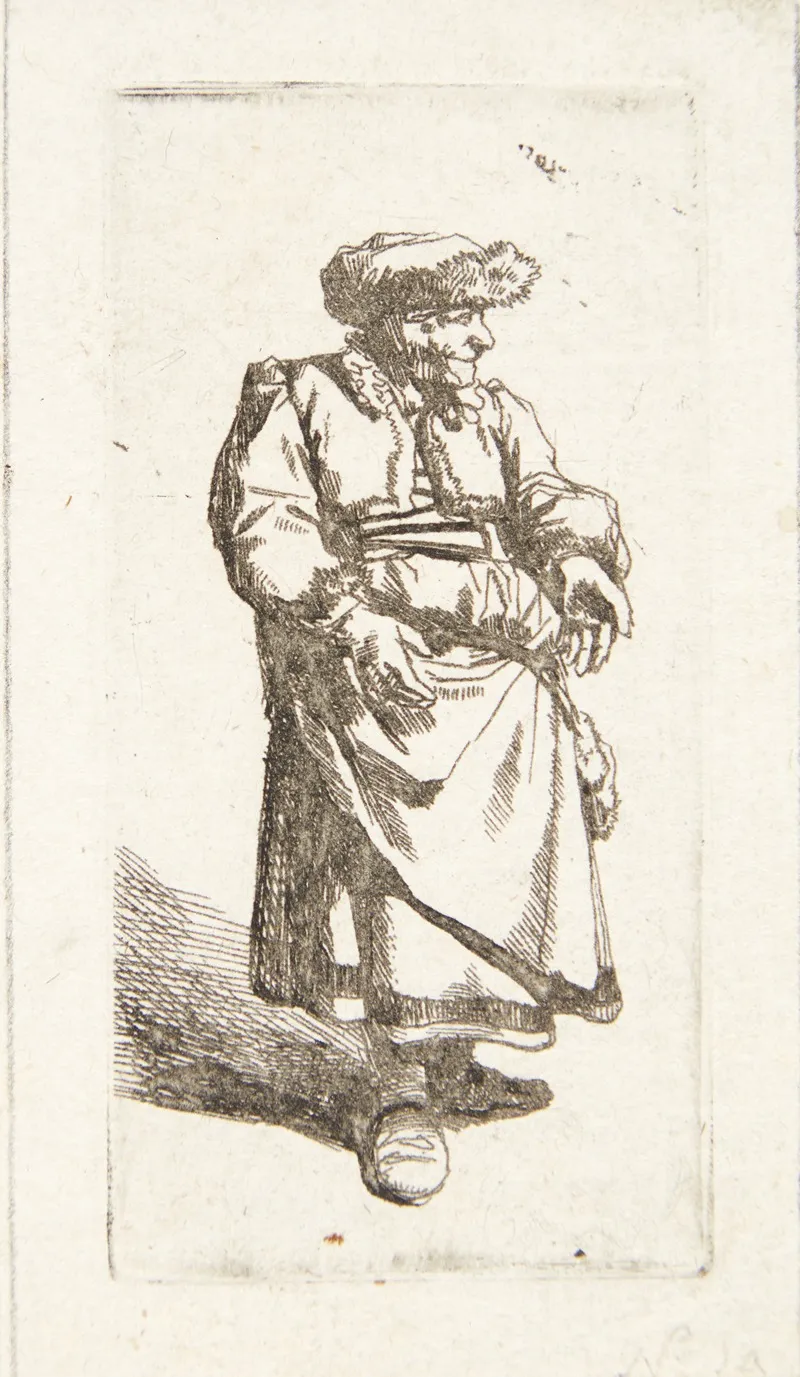 Staende Gammel Kvinde Wall Art by Cornelis Pietersz. Bega - High-Resolution Digital Print