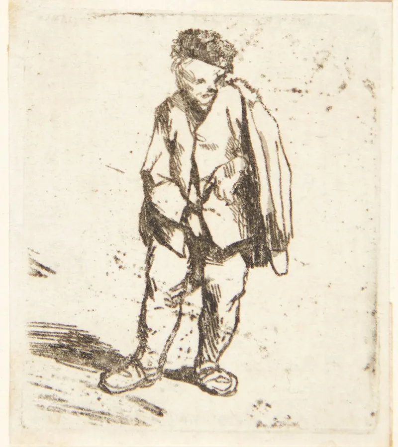 Staende Mand Med En Kort Kappe Wall Art by Cornelis Pietersz. Bega - High-Resolution Digital Print