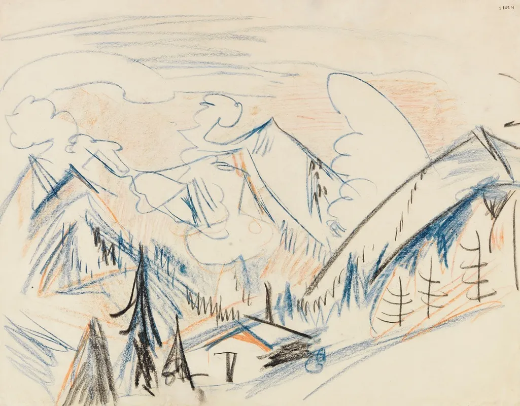 Stafelalp Wall Art by Ernst Ludwig Kirchner - High-Resolution Digital Print