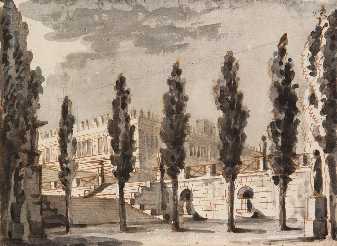 Stage Design Set Proposal For A Ballet Wall Art by Bernardino Galliari - High-Resolution Digital Print
