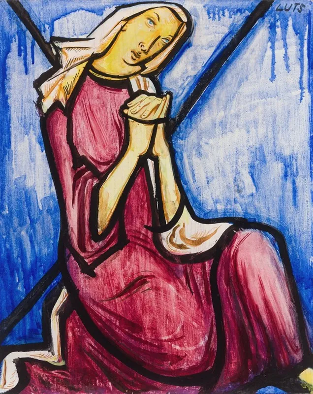 Stained Glass Design Iv Wall Art by Karin Luts - High-Resolution Digital Print