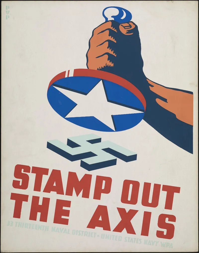 Stamp Out The Axis Wall Art by Phil Von Phul - High-Resolution Digital Print