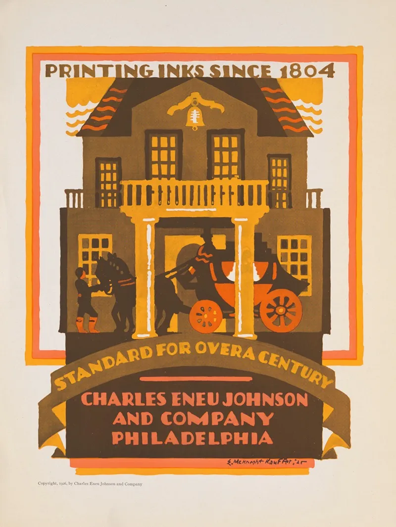 Standard For Over A Century Printing Inks Since 1804 Charles Eneu Johnson And Company Philadelphia by Edward McKnight Kauffer - High-Resolution Digital Print