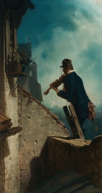 Standchen The Serenade Wall Art by Carl Spitzweg - High-Resolution Digital Print