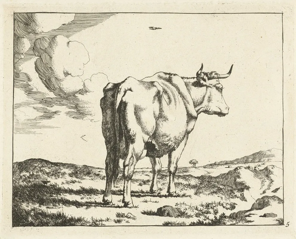 Standing Cow Seen From Behind Wall Art by Marcus de Bye - High-Resolution Digital Print