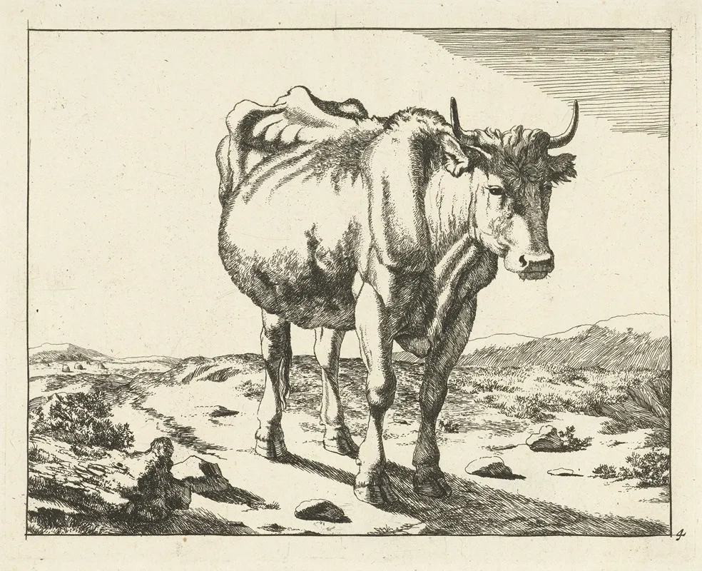 Standing Cow Wall Art by Marcus de Bye - High-Resolution Digital Print