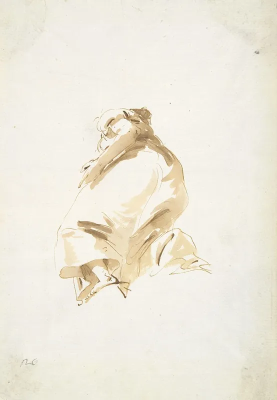 Standing Female Figure Seen From The Back And From Below
