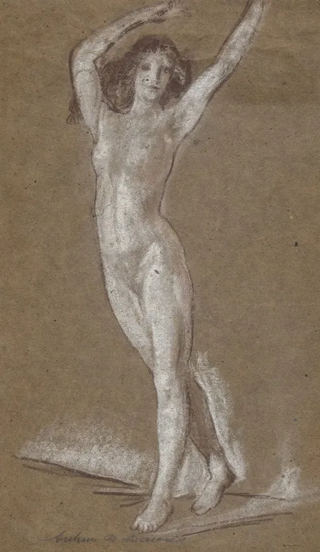 Standing Female Nude 9 Wall Art by Arthur Bowen Davies - High-Resolution Digital Print