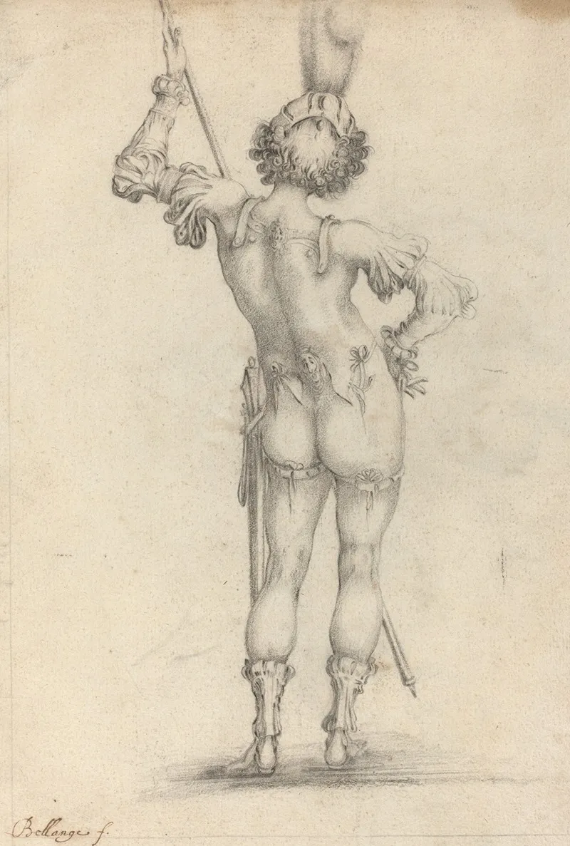 Standing Figure Recto Wall Art by After Jacques Bellange - High-Resolution Digital Print