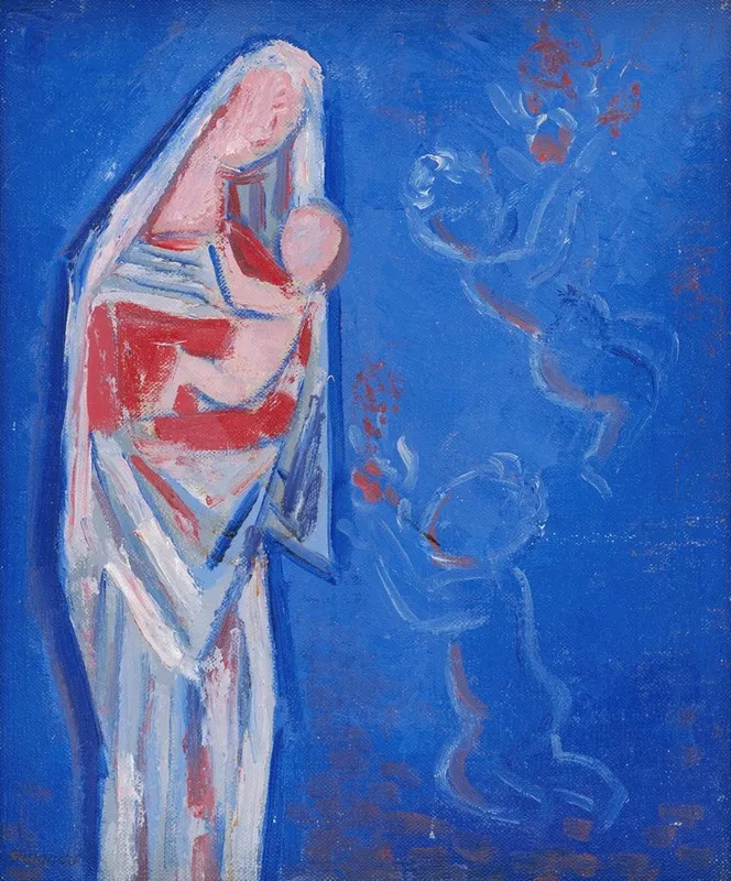 Standing Madonna With An Angel