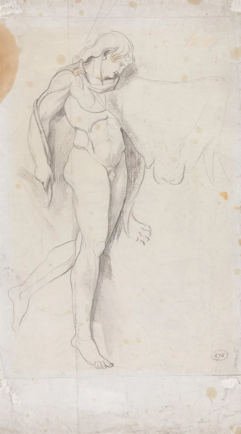 Standing Male Nude 13 Wall Art by George Romney - High-Resolution Digital Print