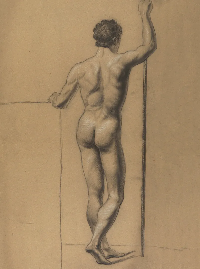 Standing Male Nude 21 Wall Art by Albert Voituron - High-Resolution Digital Print