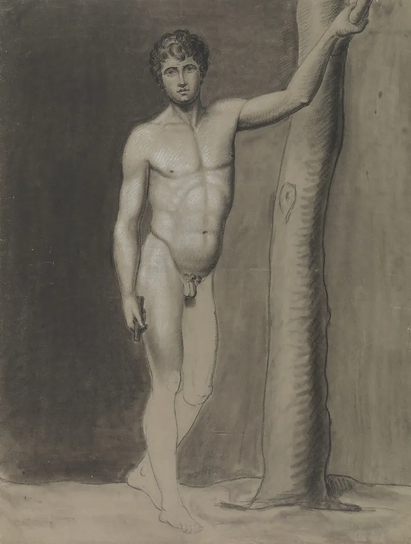 Standing Male Nude 23 Wall Art by Albert Voituron - High-Resolution Digital Print