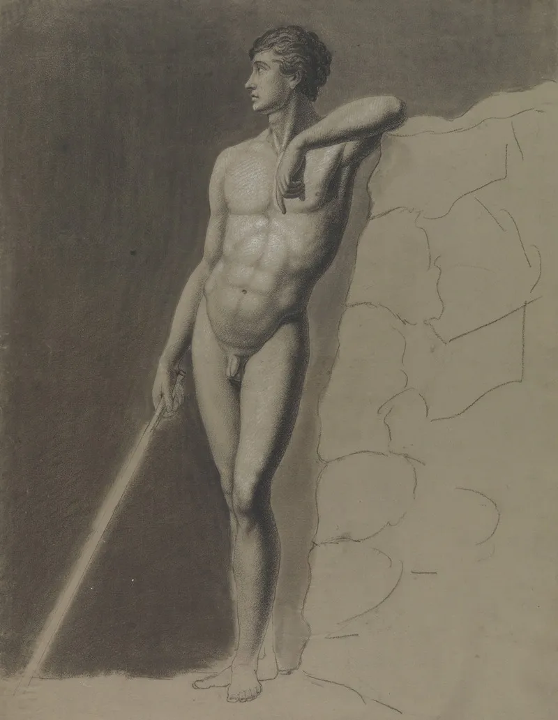 Standing Male Nude 24 Wall Art by Albert Voituron - High-Resolution Digital Print