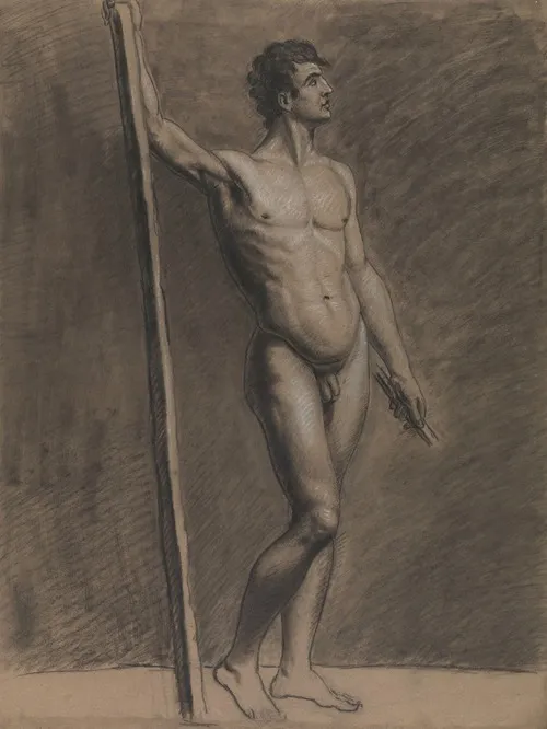 Standing Male Nude 31 Wall Art by Albert Voituron - High-Resolution Digital Print