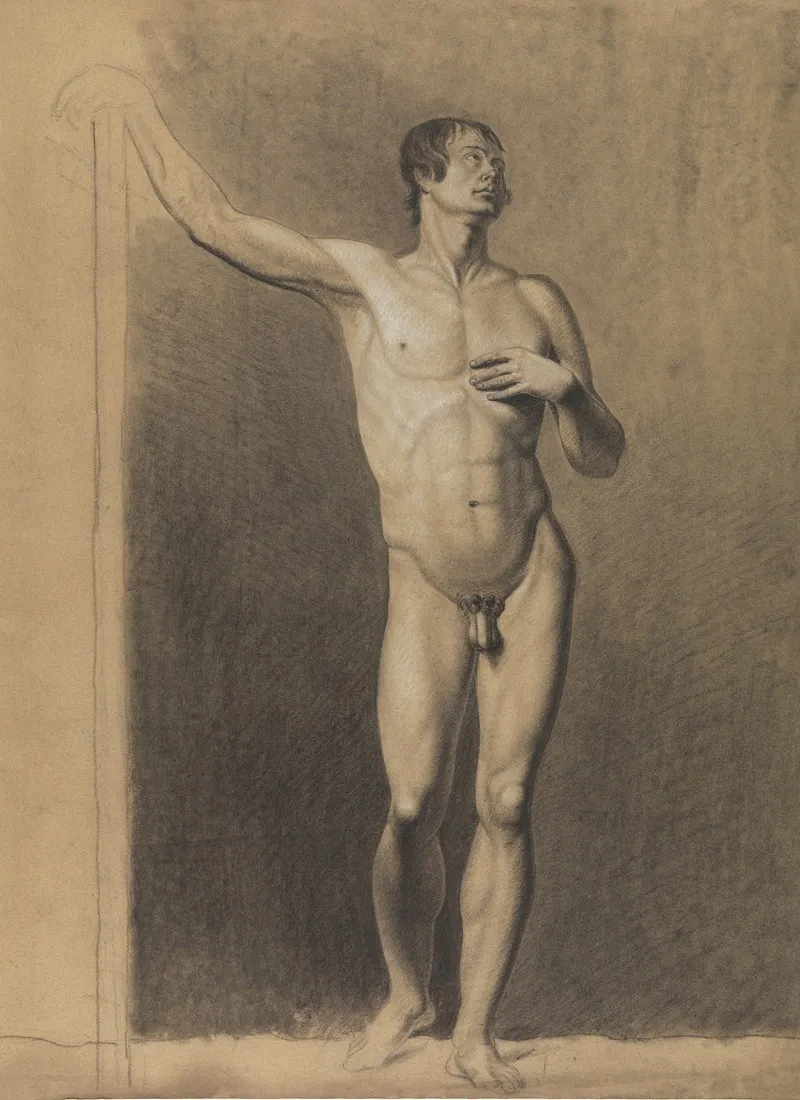Standing Male Nude 33 Wall Art by Albert Voituron - High-Resolution Digital Print