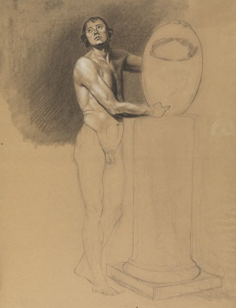 Standing Male Nude 34 Wall Art by Albert Voituron - High-Resolution Digital Print