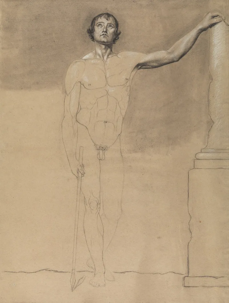 Standing Male Nude 35 Wall Art by Albert Voituron - High-Resolution Digital Print