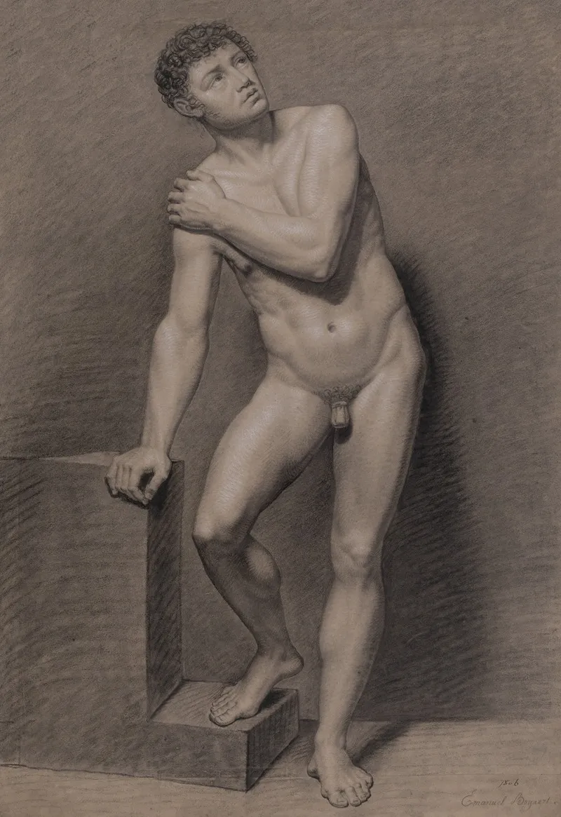 Standing Male Nude 52 Wall Art by Emmanuel Bogaert  - High-Resolution Digital Print