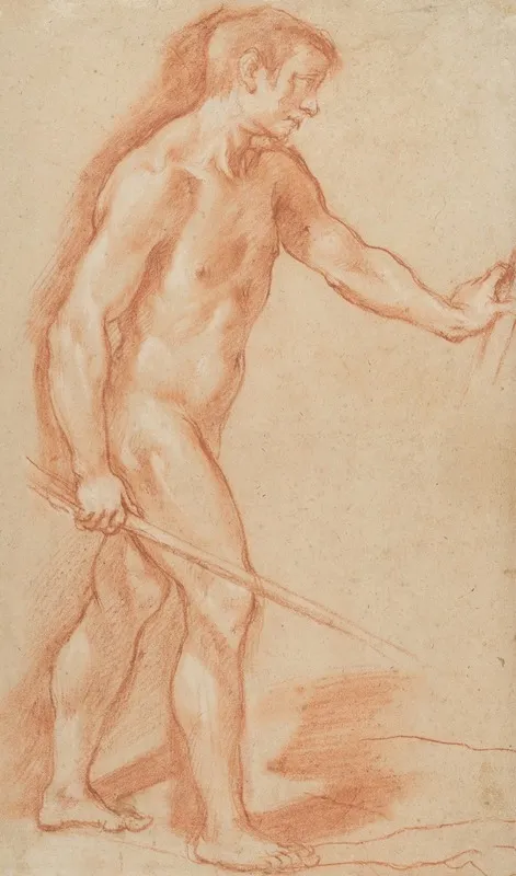 Standing Male Nude 5 Wall Art by Agostino Ciampelli - High-Resolution Digital Print