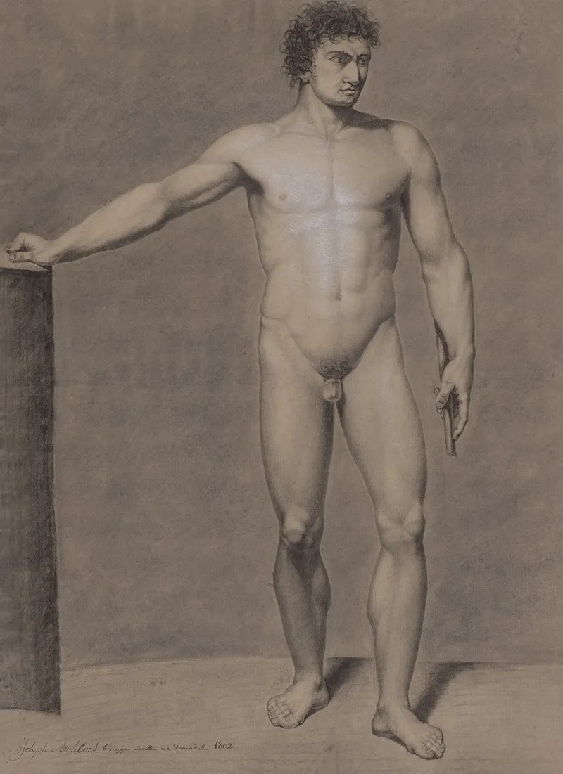 Standing Male Nude 61 Wall Art by Joseph Brulois  - High-Resolution Digital Print