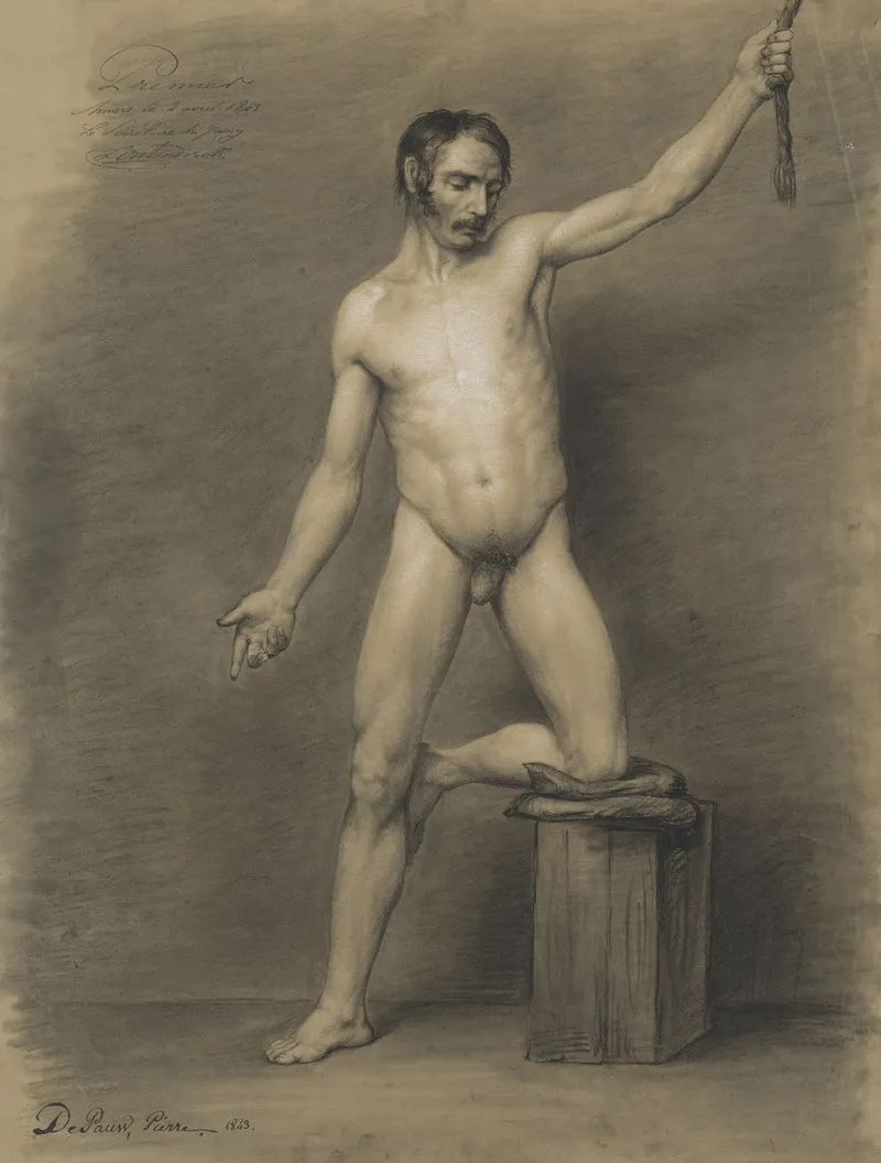 Standing Male Nude 68 Wall Art by Pierre de Pauw  - High-Resolution Digital Print