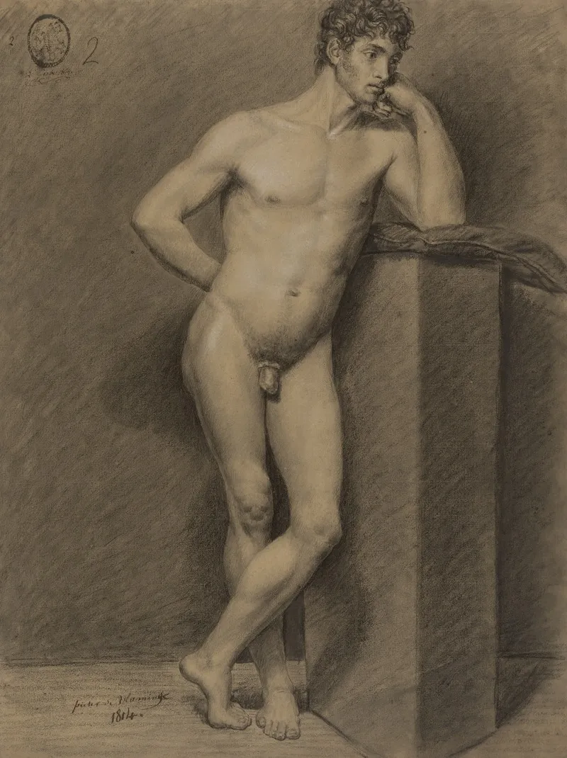 Standing Male Nude 72 Wall Art by Pieter-Jan de Vlamynck  - High-Resolution Digital Print