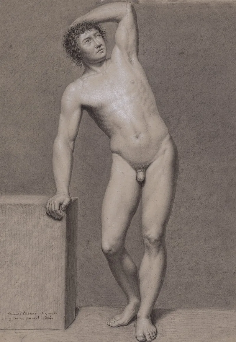 Standing Male Nude 74 Wall Art by Thomas Joseph Liebaert  - High-Resolution Digital Print