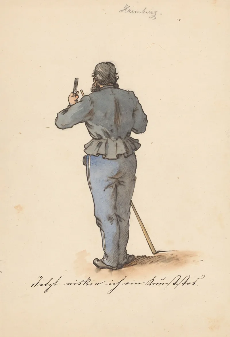 Standing Man From The Back