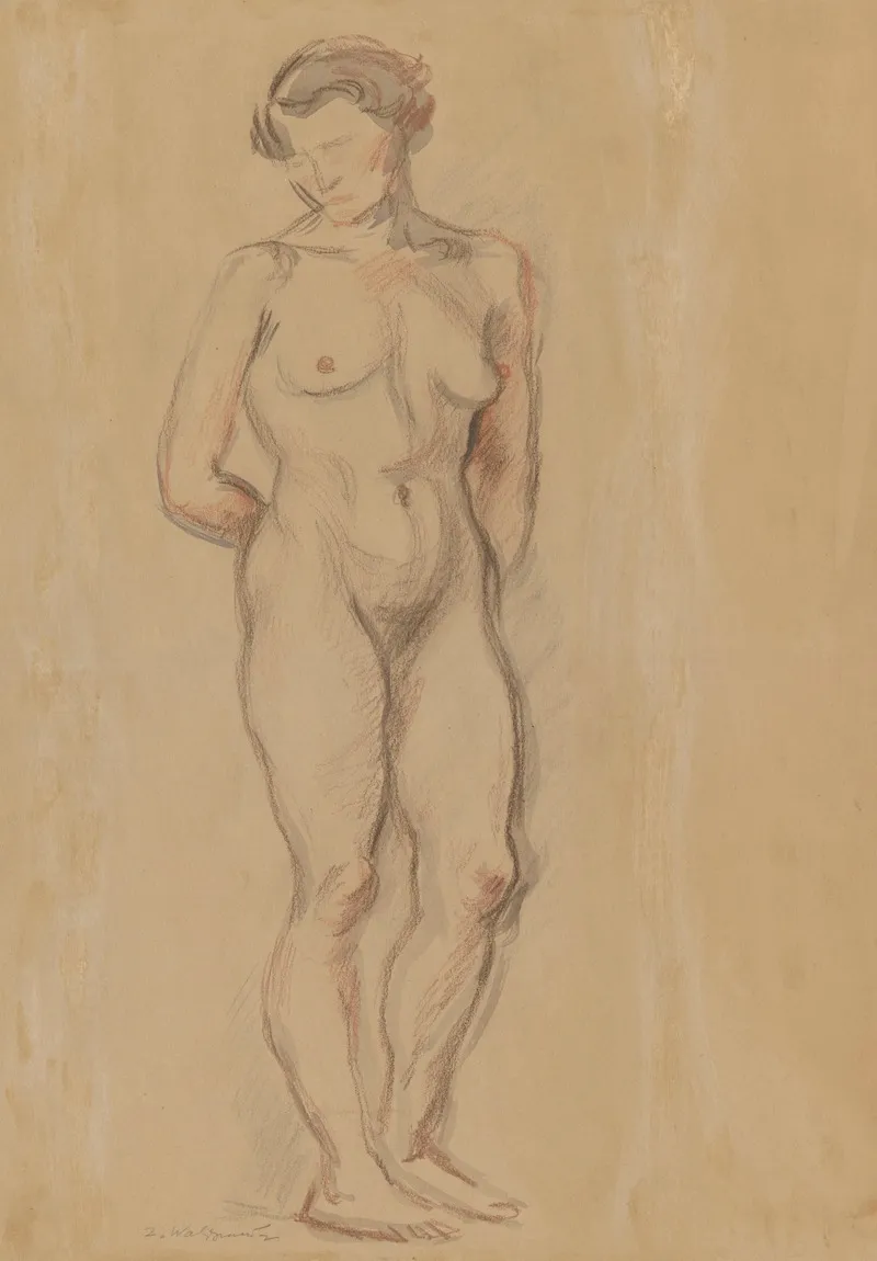 Standing Nude 10 Wall Art by Zygmunt Waliszewski - High-Resolution Digital Print